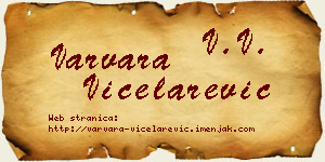 Varvara Vicelarević vizit kartica